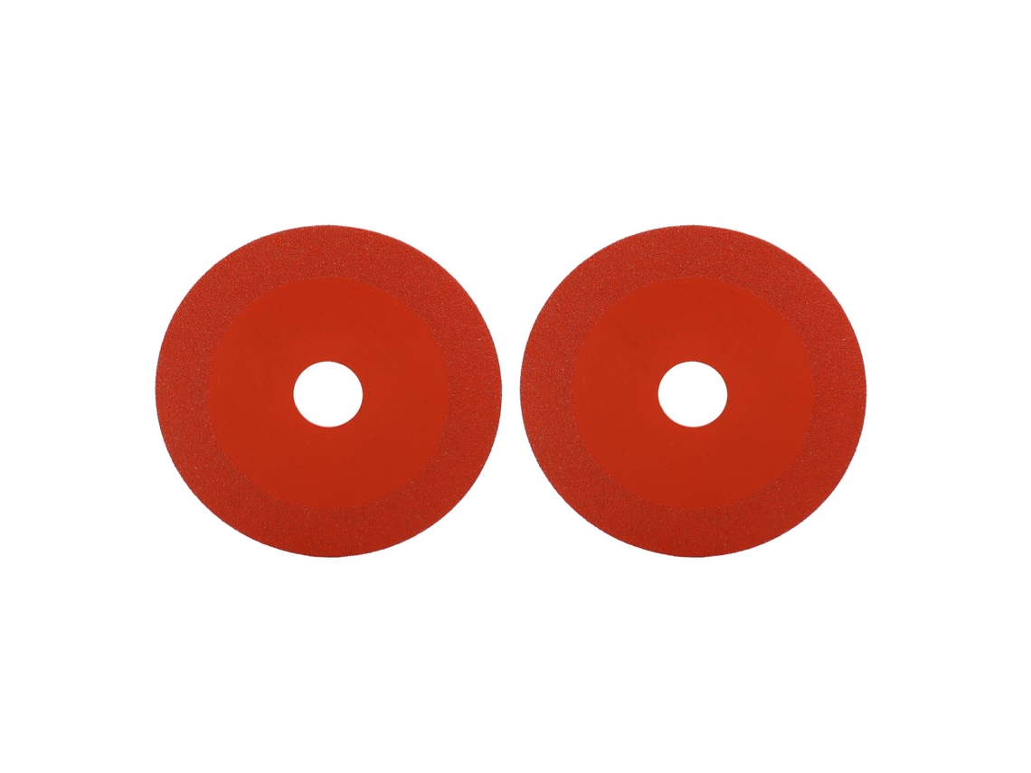 2 Peças Disco De Corte Diamante Lâmina Serra Para Ferramenta Rotatória Esmeril Angular Cerâmica Vidro Vermelho