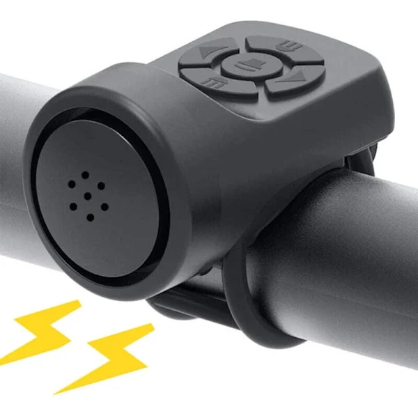 Buzina Elétrica AQUAFORGE, 120 Db, recarregável por Usb, com Alarme Antifurto para Mtb e Estrada