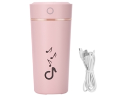 Taza Humidificadora 200ml com Desligamento Inteligente, 5h de Spray Contínuo, Luz Noturna, Portátil para Lar, Escritório, Carro (rosa)