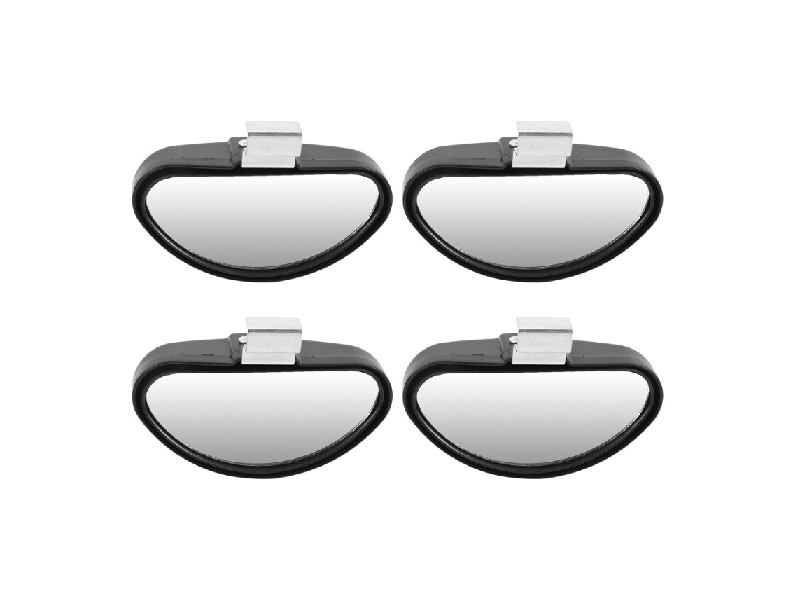 4x Espelhos de Ponto Cego para Automóveis, Carrinhas e Veículos de Reboque (ângulo Amplo Ajustável)