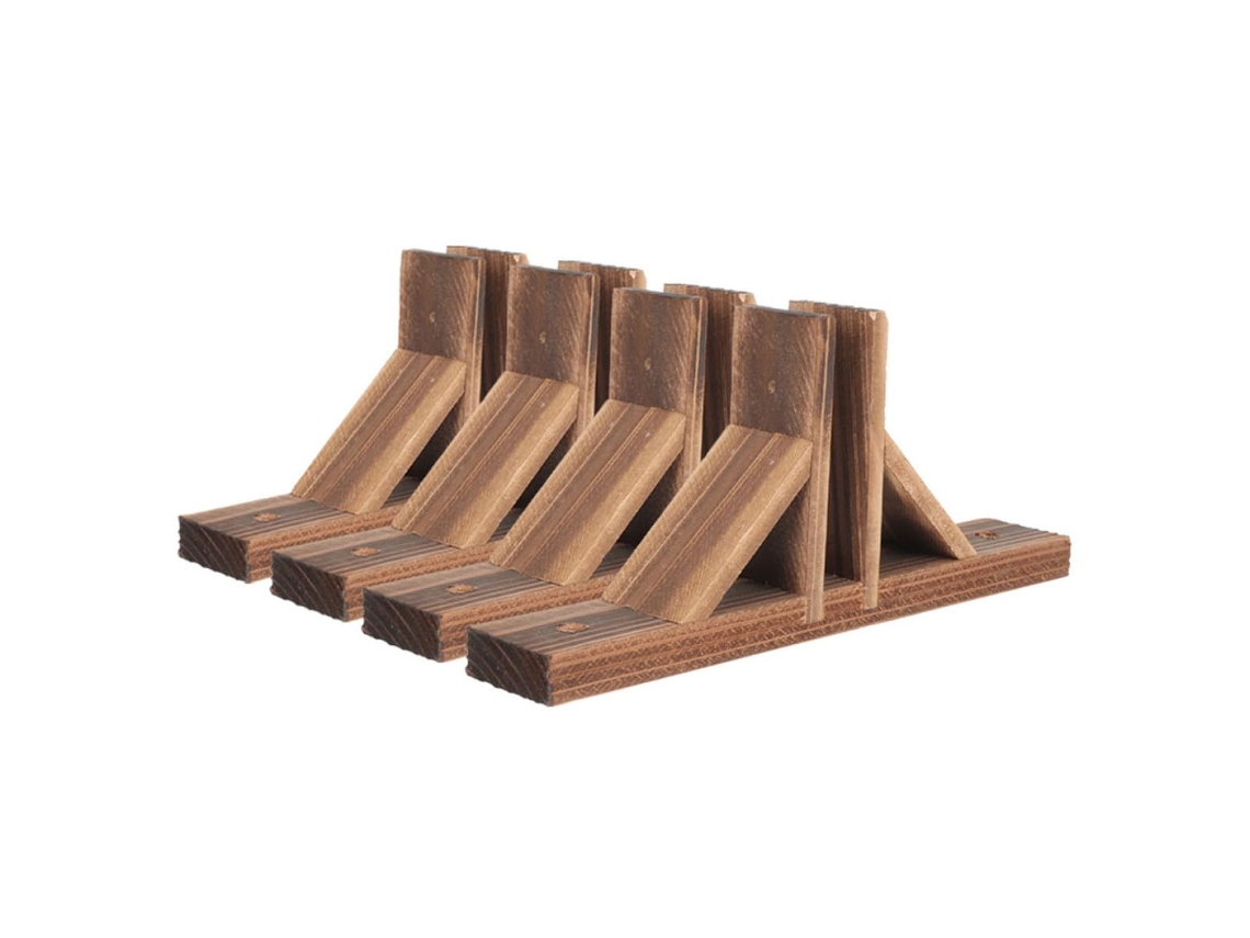 Suportes para Cerca de Jardim Inoomp, 4 Peças, Bases de Madeira para Postes de Cerca, Peças para Cercas Pequenas, Fácil CHABERLU