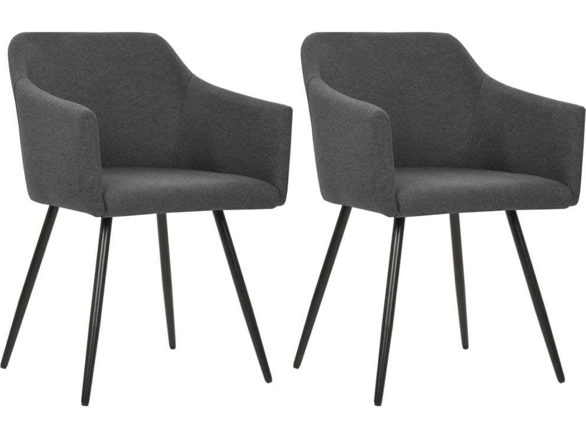 Dining Chair, Dining Chairs Vidaxl Cinzeto Tecido (n/a)