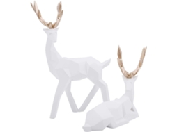 Estátua De Veado De Resina, Design Exclusivo E Acabamento Requintado Para Decoração De Home Office, Decoração De Prateleira De Mesa De Resina Ecológic
