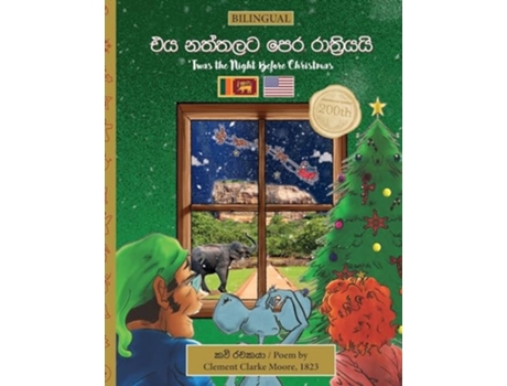 Livro BILINGUAL Twas the Night Before Christmas - 200th Anniversary Edition de Clement Clarke Moore (Inglês)