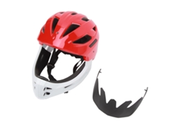 Casco de Ciclismo Infantil Ajustável Respirable Full Face Desmontável Vermelho