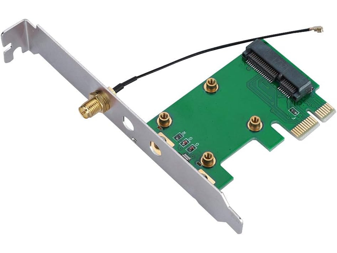 Placa Riser Mini Pci-e, Adaptador De Rede Com Suporte Para Antena De Altura Total.