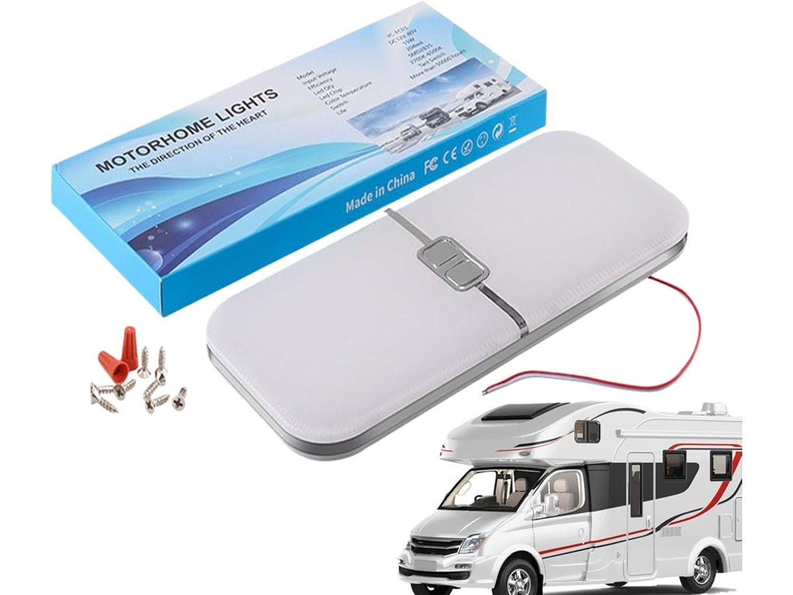 Luminária Teto para iluminação interna de autocaravanas, com suporte de montagem não incluso.
