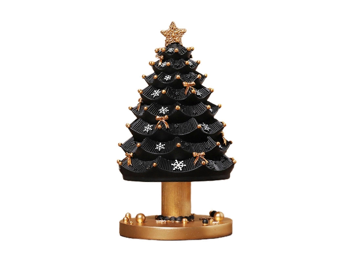 Enfeites De Rvore De Natal 3d Em Resina Preta Simulada Para Mesa. Hengjian