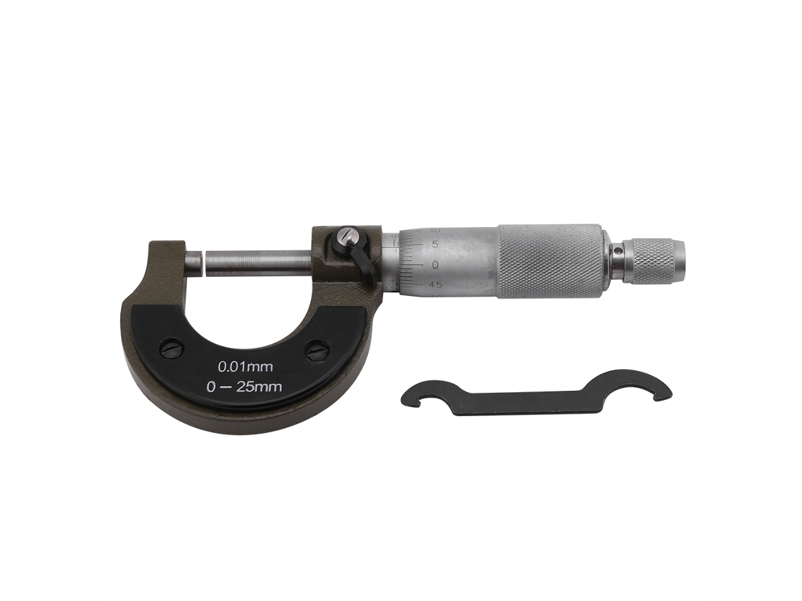 Micrómetro Externo De Precisión Para Medir Espesor, Rango 0-25mm, 1 Pieza