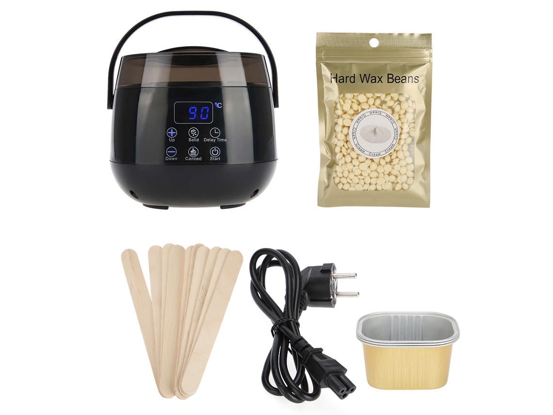 Calentador De Cera Digital Pantalla Táctil 50g 10 Palillos 3 Bowls