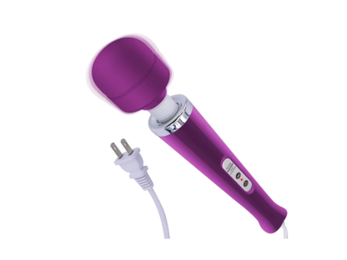 Varinha Massageadora Portátil Poderosa Com Fio Com 10 Configurações De Pulso, Varinha Massageadora De Terapia Corporal Total Pessoal (roxa)
