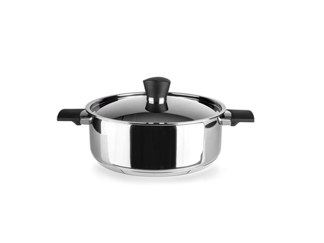 Caçarola de Aço Inox com Tampa