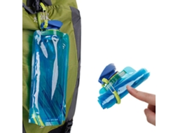 Garrafa de Água Dobrável e Reutilizável para Viagem, Bolsa de Água Macia, Feita de Plástico Ecológico. MDUG