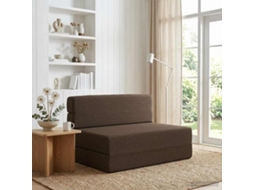 Vidaxl Sofá Cama Dobrável Cinzento-acastanhado 70 X 80 X 60 Cm Tecido