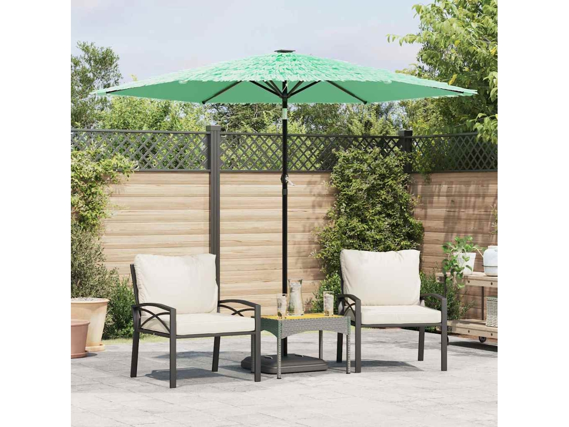 Vidaxl Guarda-sol De Jardim Com Poste De Aço 268x268x226 Cm Verde