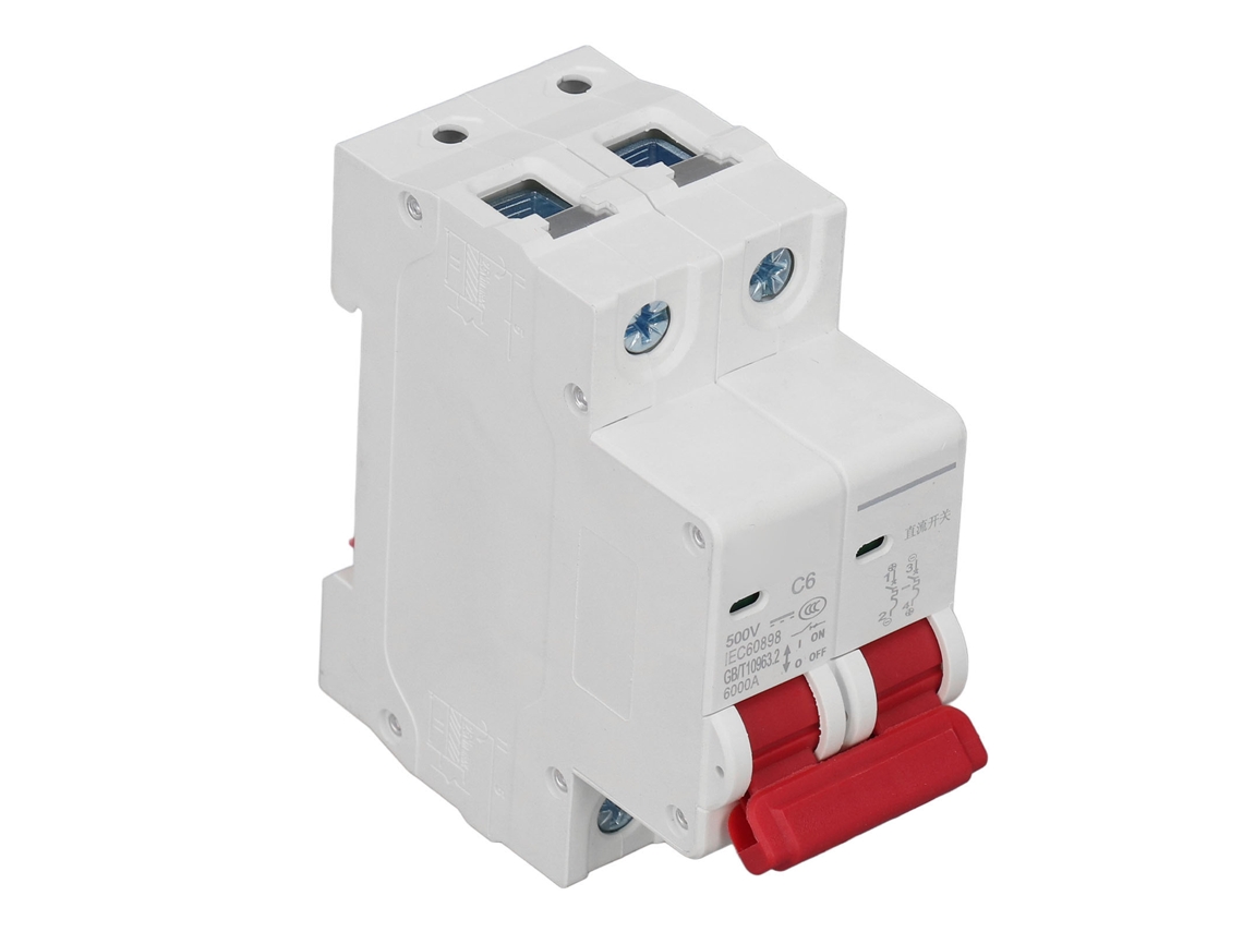 Laxiscreed Disjuntor 2p Miniatura 6000a Para Sistemas Fotovoltaicos Dc500v 6a
