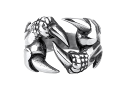 1 Anel Masculino Elegante com Garra de Dragão Aberta, Joia para Dedo, Anel Decorativo Exclusivo.
