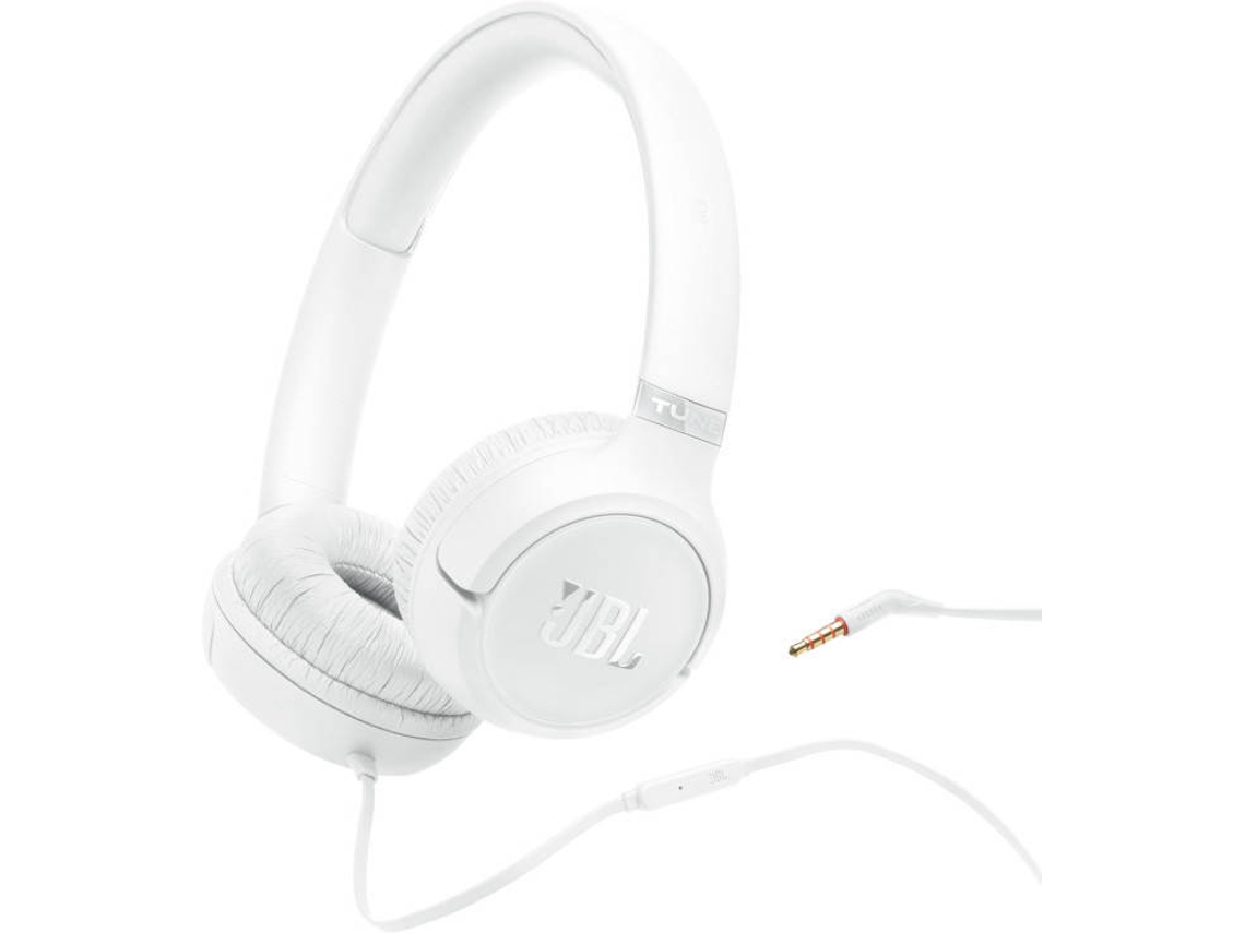 Auscultadores com Cabo JBL T530WHT (On Ear -  Microfone - Branco)