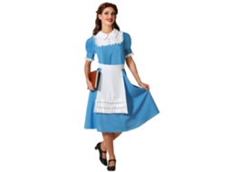Fantasia de princesa azul vestido mulher adulta com avental XL ATOSA