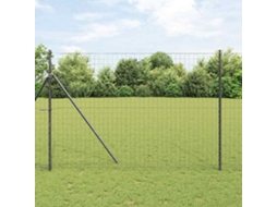 Vidaxl Cerca Euro 1,6 X 10 M Ferro Revestido De Pvc Preto