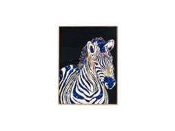 Quadro de Porcelana com Estampa de Zebra em Mdf de Alumínio, 60x3x80cm ALEXANDRA HOUSE LIVING