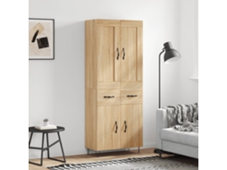 Vidaxl Armário Alto 69,5x34x180 Cm Derivados De Madeira Cor Sonoma