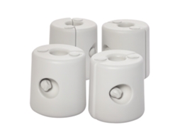 Conjunto de 4 Pesos para Tendas Dobráveis Suportes Enchíveis com 9 Kg de Água com Maçanetas de Fixação Ø22/24x25 Cm Branco Ge
