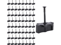 Jiawu Fixadores Ocultos, 100 Peças, Clips Decks De Madeira Composta Com Fusos, Clips Em T Pré Carregados