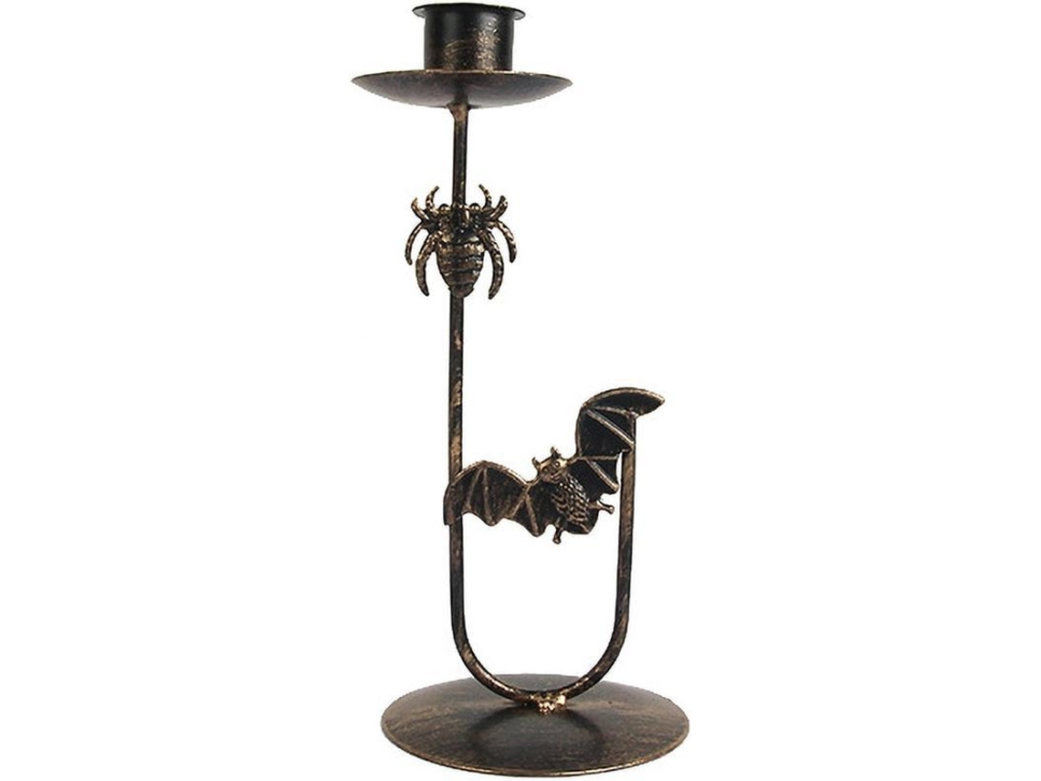 Soportes De Velas De Hierro Negro Retro, Candelabros Metálicos Innovadores Para Halloween