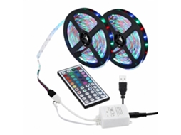 Fita Led Flexível, Recarregável, Comando Remoto, Rgb Multicolor, Para Quarto, Televisão, Móveis, Festas E Ambiente Personalizado