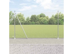 Vidaxl Cerca Hexagonal Com Base De Concreto 50 X 1,4 M Aço Galvanizado