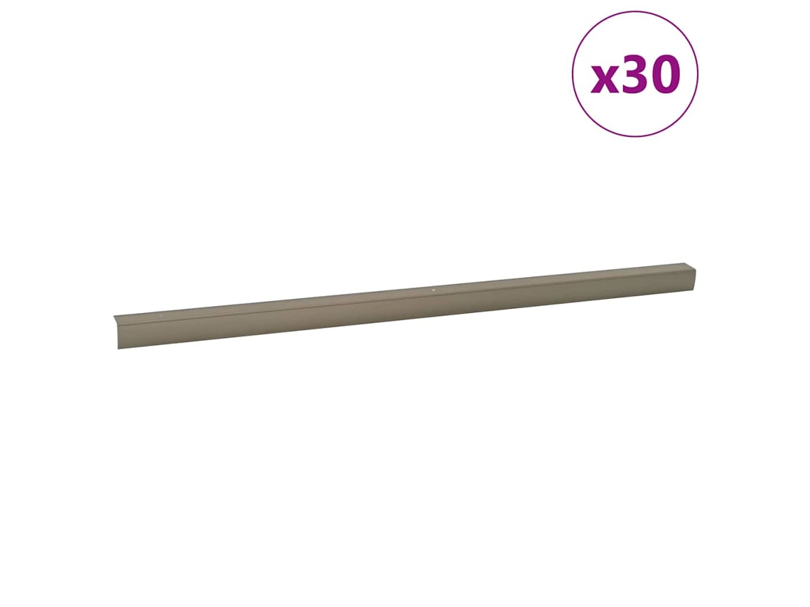 Conjunto 30 Perfis Para Degraus Vidaxl Dourado Alumínio (67 X 3.5 X 3 Cm)