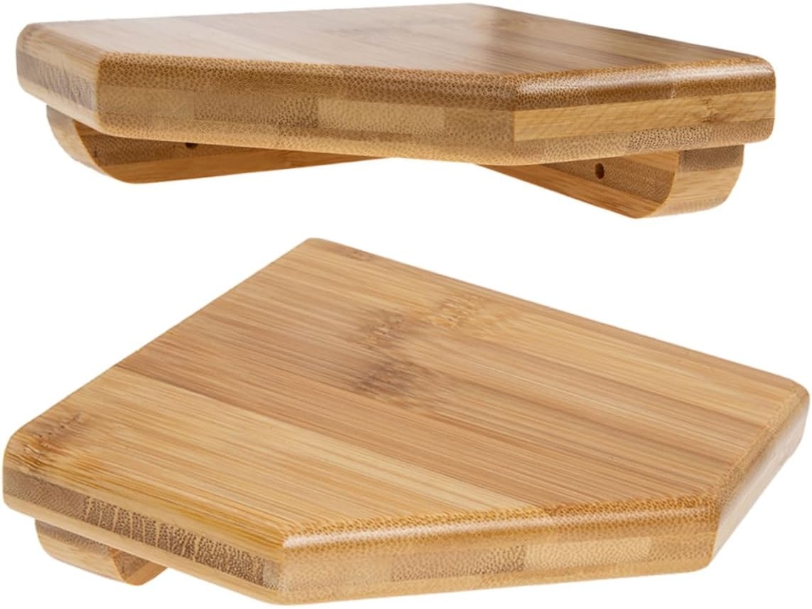 Vicasky Conjunto De 2-prateleiras Flutuantes Canto Para Parede, Ideais Para Banheiro E Cozinha, Otimizando Espaço E