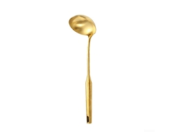 Conjunto De Utensílios De Cozinha Em Aço Inoxidável Dourado Com Cabo Ergonômico E Design Para Pendurar, Próprio Para Lava-louças.