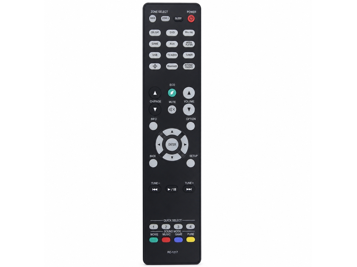 Comando À Distância De Substituição Rc-1217 Compatível Com Recetores Av Denon_zhd