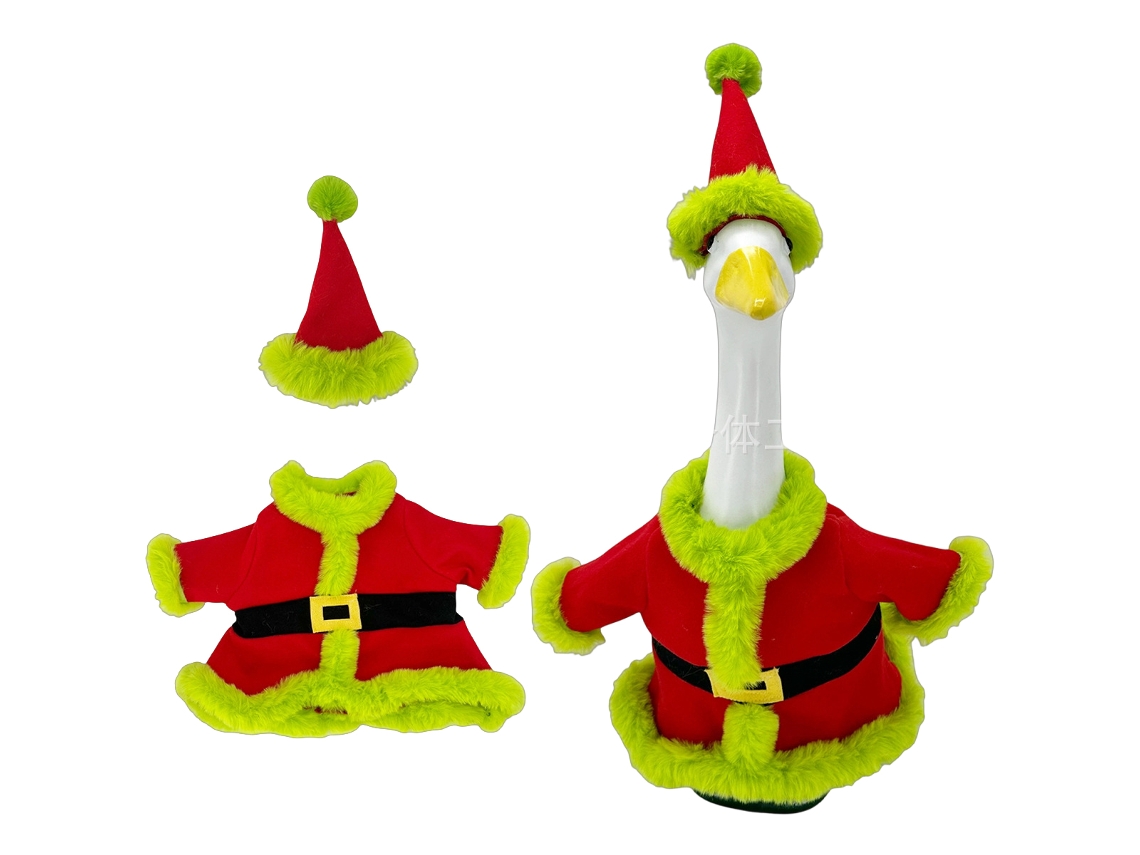 Laxiscreed Conjunto Para Natal De Ganso Com Casaco E Guarda-chuva Para Jardim 23 Polegadas