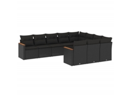 Garden Sofa Set, Garden Sofa Sets Vidaxl Preto Rattan / Vime (n/a)