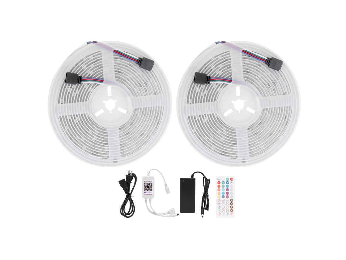 2026 luz Led Rgb Flexible Impermeável 600 Leds Controle por Aplicativo Bluetooth Decoração Exterior Interior