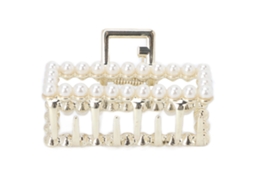 Presilha de cabelo em forma de liga, 2026, com pedras preciosas e pérolas falsas, elegante e requintada, presente de aniversário para mulheres e meninas.
