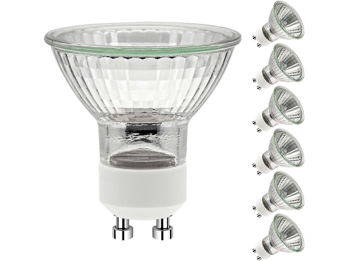 Rebe lâmpadas Gu10 Halógeno 35w 230v 2700k Branco Quente Regulável 35° 6 Unidades Base de 2 Pinos