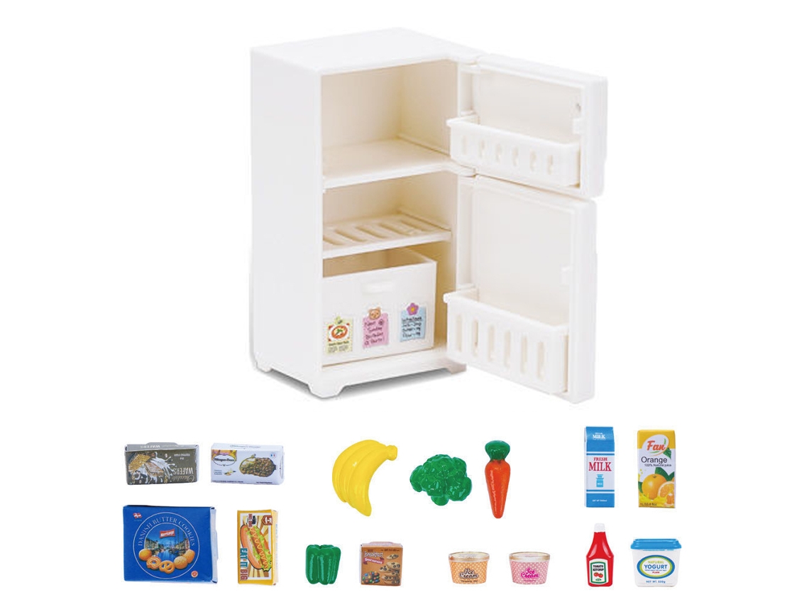 Acessórios de Casa em Miniatura para Casa de Bonecas com Freezer CHABERLU