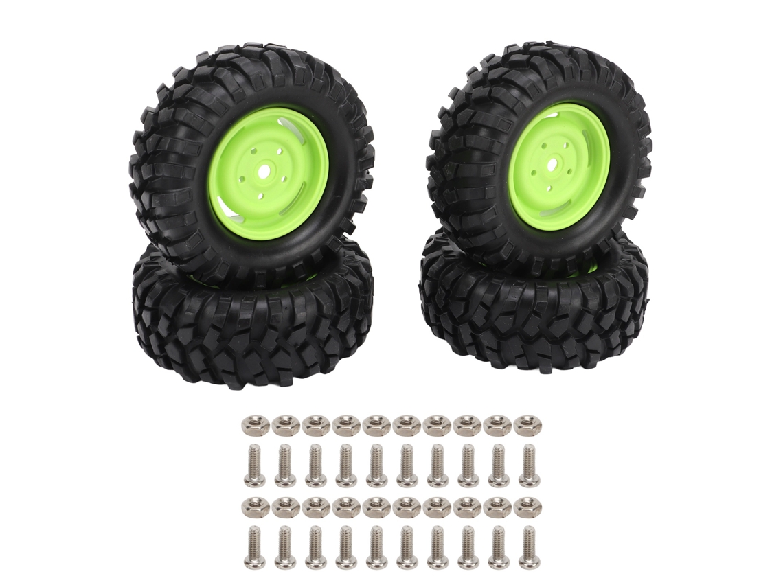 Mali 4pcs Pneus de Borracha para Carro Rc Off Road Veículo de Escalada Diâmetro 96mm Verde