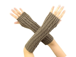 2026 guantes Sin Dedos de Punto Cable para Mujer Calientadores de Muñecas de Invierno Otoño Primavera