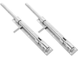 Conjunto De 2-trincos Deslizantes Em Aço Inoxidável, Trava Para Porta, Prata, Para Portões E Portas De Madeira, Reforçam