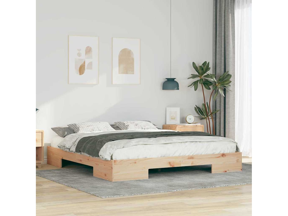 Vidaxl Estrutura Da Cama Castanho 200 X 200 Cm