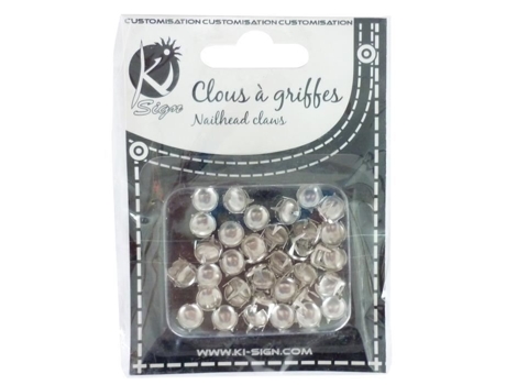 Pregos rebites com garras Redondos ø10mm Prata 30 peças - Ki-Sign