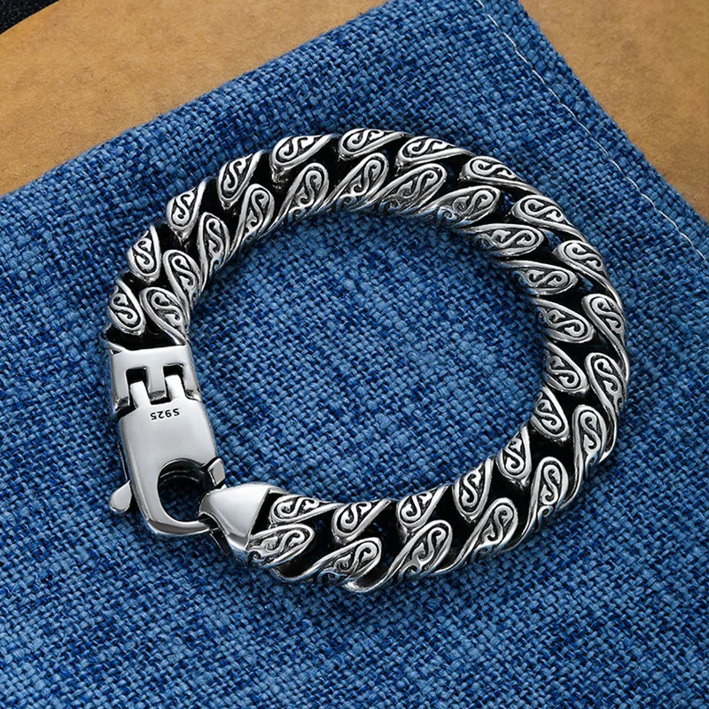 Pulseira Vintage Chinesa Da Dinastia Tang (18 Cm) Com Padrão De Grama E Design Criativo De Dragão.
