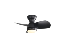 Ventilador Teto 23 Preto Led 3 Cores 3 Pás Abs Controle Remoto Motor Dc Ziwei Store