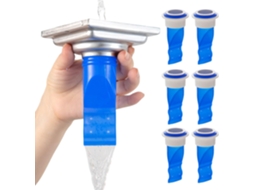 Válvula Antirretorno para Piso de Chuveiro - Núcleo da Drenagem Vedação Sifônica Sem Água Adequada um Bocal Entre 40 e 50 Mm AQUAFORGE (11 Cm, Azul)