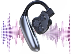 Gravador de Voz Digital Fone de Ouvido Usb de 16 Gb Ditafone Portátil com Mp3 Player Gravador Ativado Por Voz com Recarregável Preto